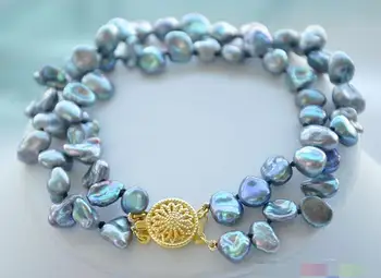

AA 2row BLACK BAROQUE KESHI REBORN PEARL BRACELET