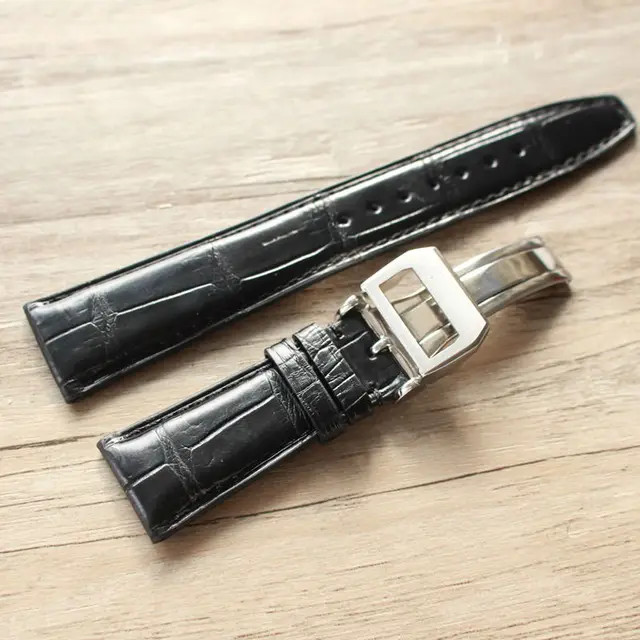 TOTOY Handmade krokodyla skórzane paski do zegarków 22 MM składane klamra mężczyzna skórzane paski do zegarków szybka dostawa tanie i dobre opinie Crocodile Nowa z metkami Buckle-201 20 cm TOTOY Handmade krokodyla skórzane paski do zegarków 22 MM składane klamra mężczyzna skórzane paski do zegarków szybka dostawa tanie i dobre opinie Crocodile Nowa z metkami Buckle-201 20 cm