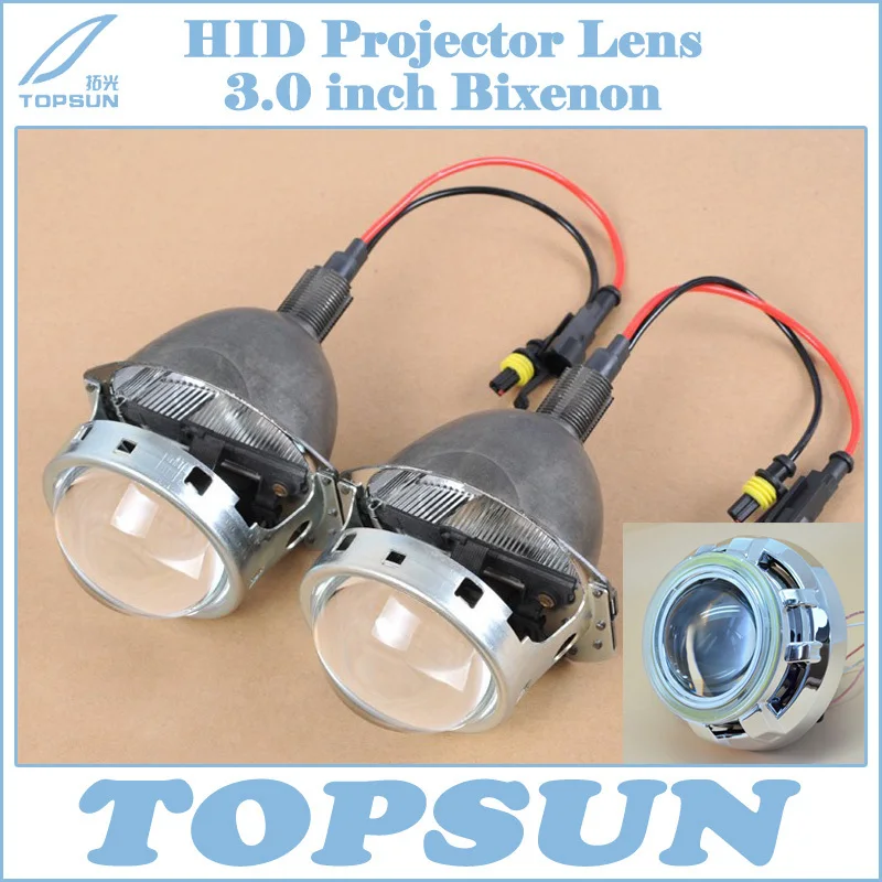 

Car Auto Parts 3" Bifocal Q5 HID Projector Lens for H1 H4 H7 H11 9005 9006 socket with COB Angel Eyes Free Shipping
