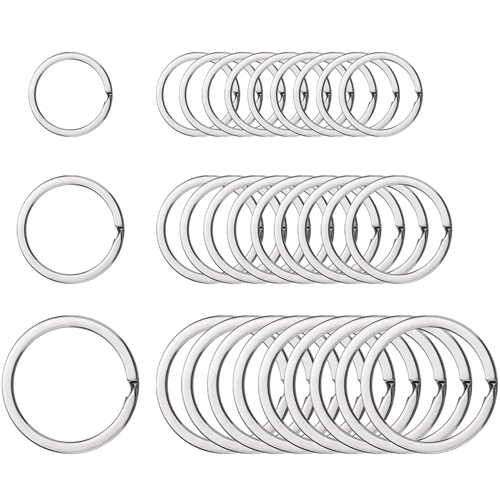 Полированный серебряный цвет 25 мм круглый плоский брелок кольца Металл сплит кольцо для дома ключи организации ручные инструменты набор