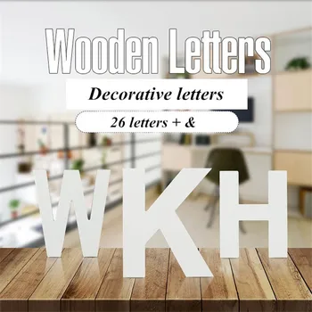 

Large Size 26 English Letters Figurines Wall Decoration Wooden Alphabet Ornaments Letter figures New Year Party Decor