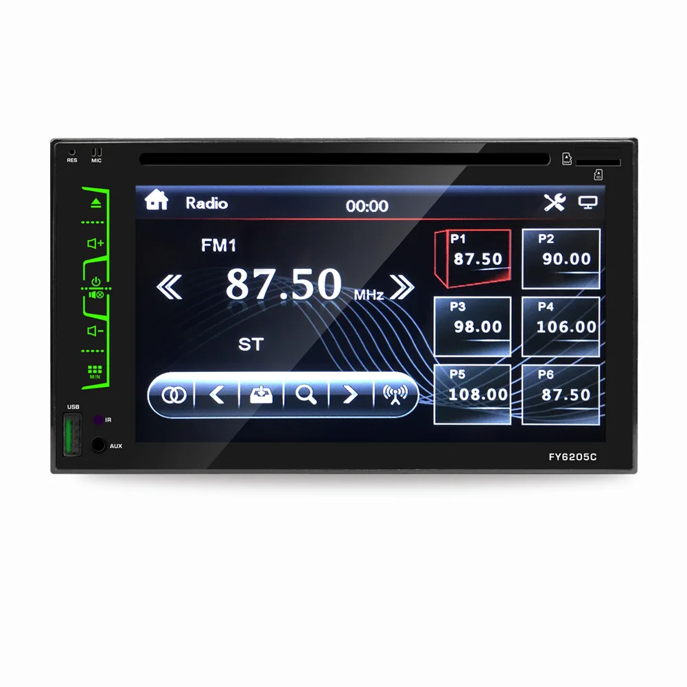 6 2 Touch Screen Univeral Car DVD font b Radio b font Video Player 1080P HD