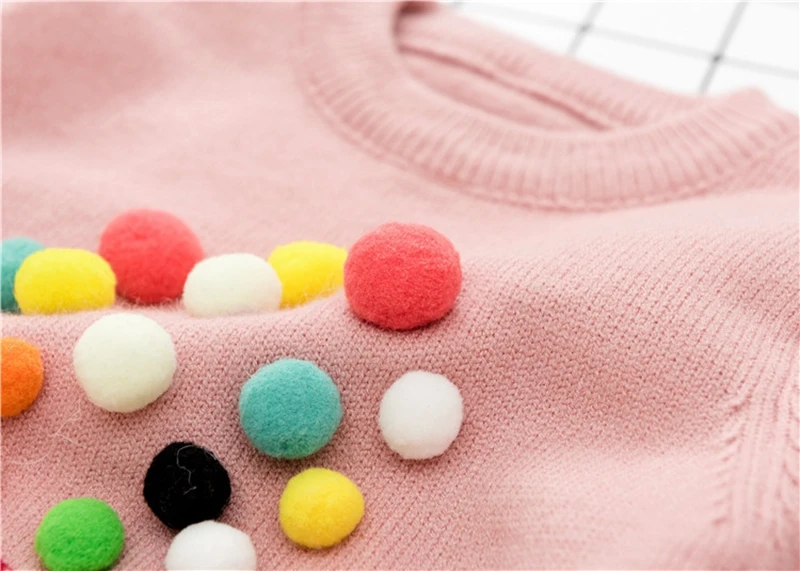 WYNNE GADIS/вязаный свитер с длинными рукавами и круглым вырезом для маленьких девочек; пуловер; джемпер; детская одежда; casaco roupas de bebe