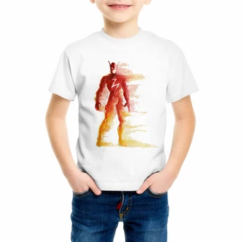 

The Flash American big hero superman Children's t shirts 3D cartoon Iron Man/Hulk Giant/Captain America/Spiderman t-shirt C17-39