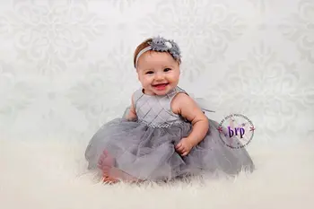 

Silver vintage wallpaper damask Photography Backdrop Photo Background Quality Vinyl Baby Newborn Child