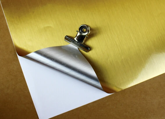 50pcs a4 pet golden wiredrawing film 0 05mm sticker paper sheet sticker paper sheet