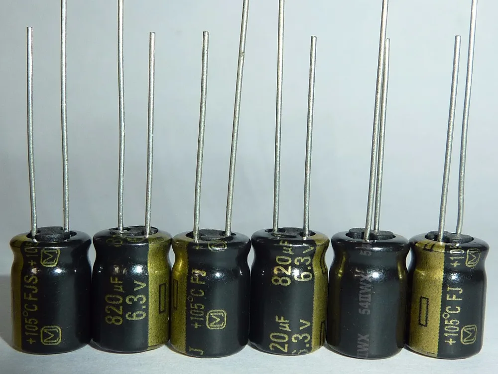200 шт. 820 мкФ 6 3 В FJ серии 8x11 5 мм низкая ESR 6.3V820uF материнская плата конденсатор |