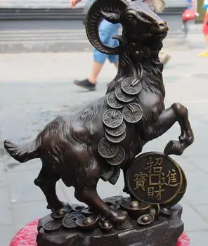 

Home FengShui Copper Bronze Zodiac Year Coin Goat Wealth Money Goat Sheep Statue