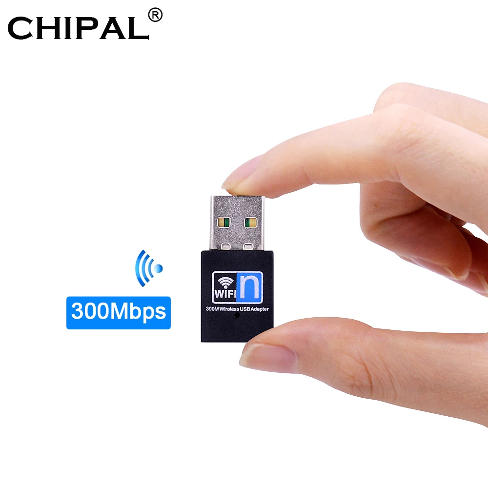 CHIPAL 300 Мбит/с мини USB WiFi адаптер 300 м беспроводная сетевая карта 802.11n/g/b 20dBm антенна PC LAN Ethernet Wi-Fi приемник ключ