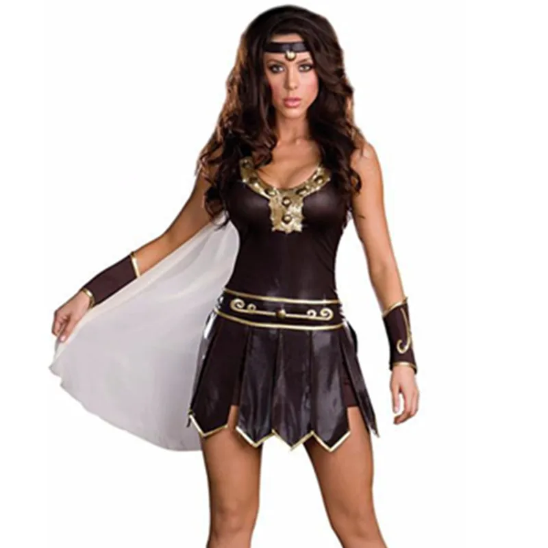 sexy women brown gladiator xena princess roman spartan fancy dress halloween costume party costumes plus size - Halloween Costumes Prices sexy women brown gladiator xena princess roman spartan fancy dress halloween costume party costumes plus size - Halloween Costumes Prices