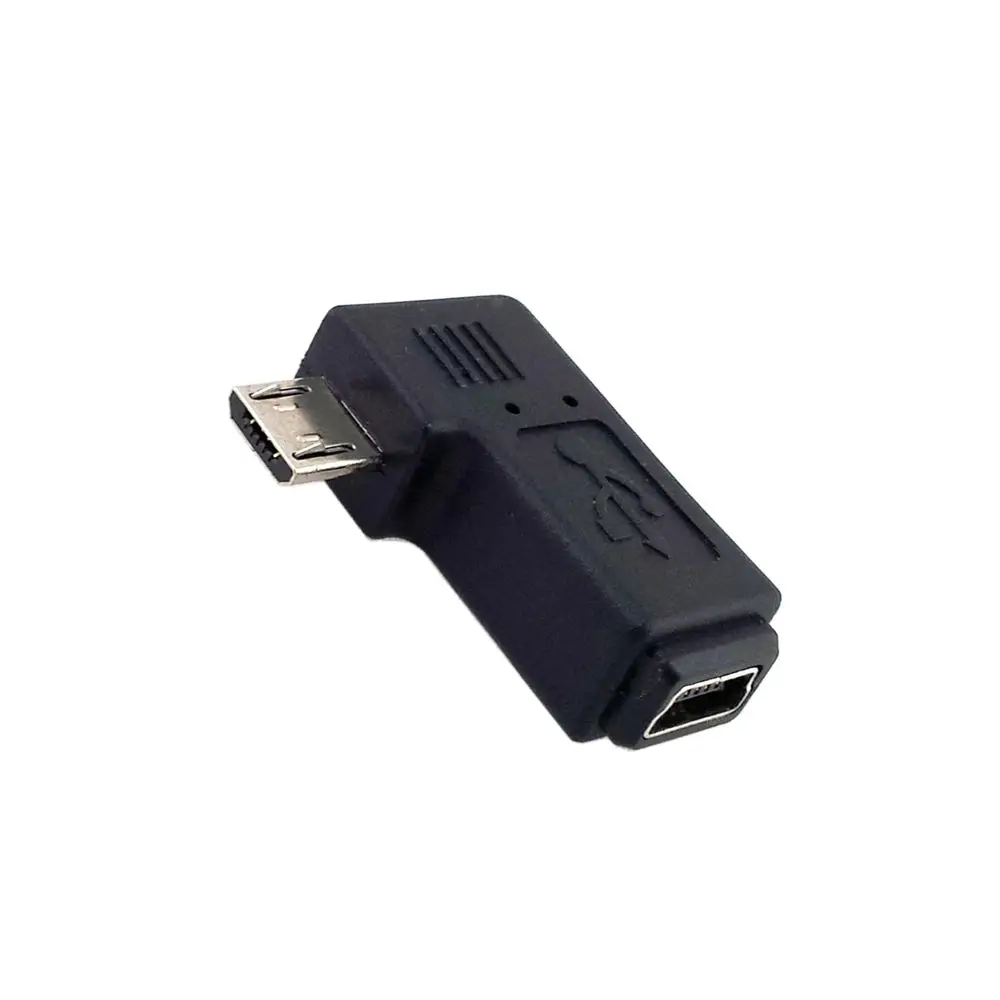 90 градусов левый и правый угловой мини USB 5pin гнездо к Micro штекер Адаптер