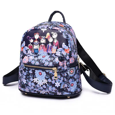 Роскошный маленький рюкзак kavard с цветочным принтом, школьный рюкзак для девочек, женский рюкзак для женщин, сумка для женщин - Цвет: SMALL