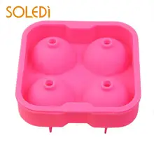 Силиконовый ледяной куб для виски, форма для изготовления шариков, костюм для шоколада, летняя форма для виски, ледяной куб, форма, сфера, случайный цвет