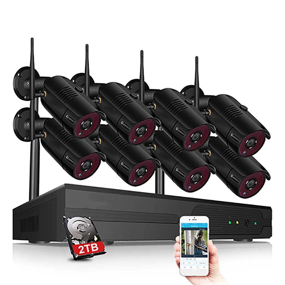 4CH/8CH CCTV P2P 1080P Wifi NVR System 36 IR Waterproof Outdoor Bullet 1080P Video IP Wireless Camera Security System Hard Disk 4CH/8CH CCTV P2P 1080P Wifi NVR System 36 IR Waterproof Outdoor Bullet 1080P Video IP Wireless Camera Security System Hard Disk