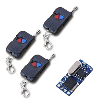 

Wireless Remote Control Switch 3.7V 4.5V 5V 6V 9V 12V Micro Receiver Switch+ Transmitter DC3.5V-12V Wide Voltage 1A Max Load