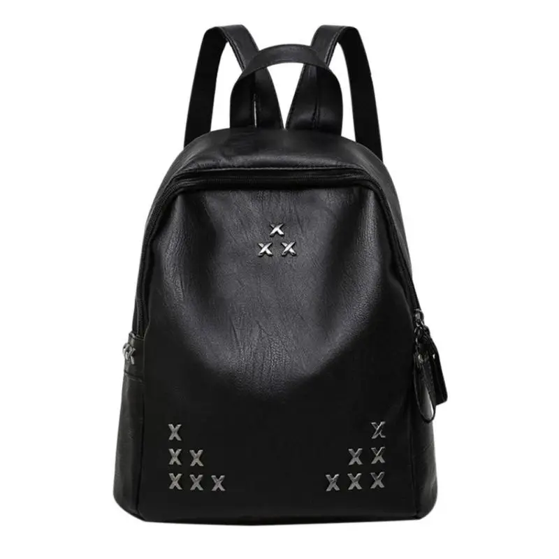 

Women Backpack Fashion Designer High Quality PU Rivet Women Bag School Bags Large Capacity Backpacks Travel Bags