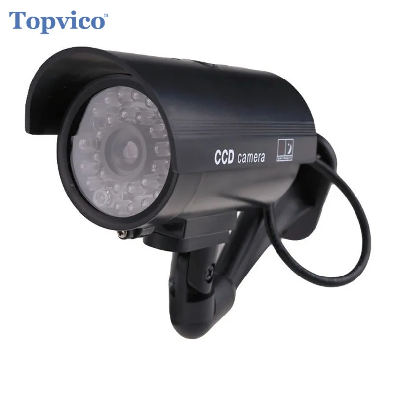 Topvico Dummy Camera AAA Battery for Flash Blinking LED Home Security Outdoor MINI Fake Camera Bullet CCTV Surveillance Camera