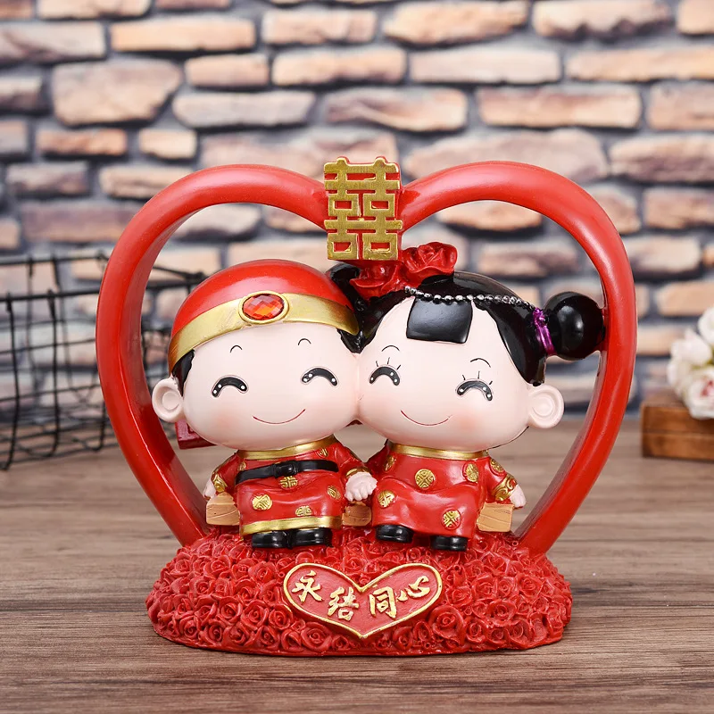 

Home decoration accessories for living room couple doll wedding combination suit resin handicraft creative furnishings