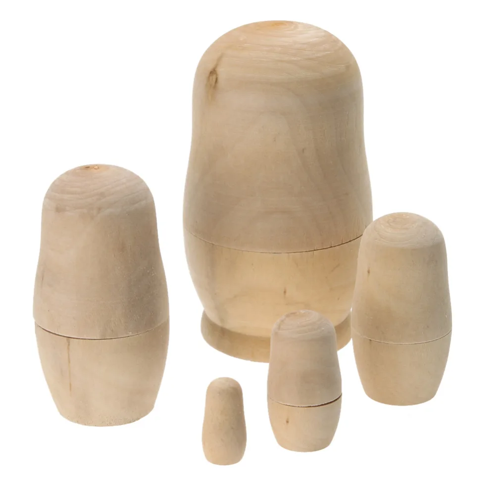 unpainted russian nesting dolls