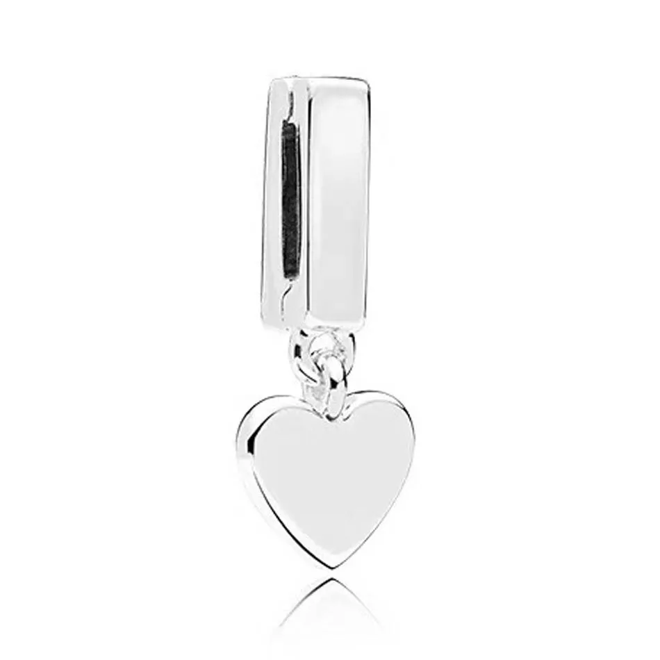 

Authentic 925 Sterling Silver Reflexions Floating Heart Clip Bead Charm Fit Pandora Bracelet Bangle For Women DIY Jewelry Making
