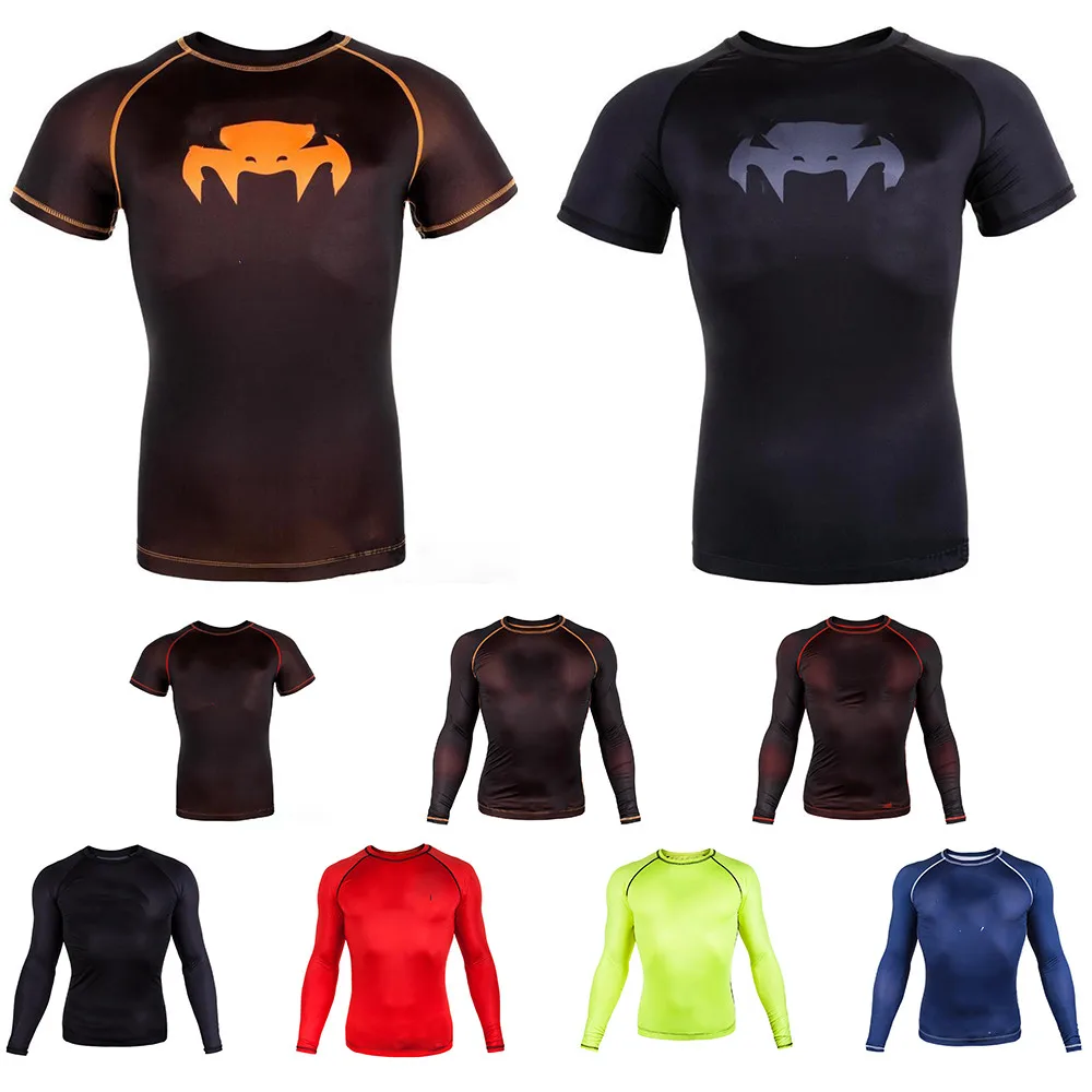 

New Tight Garment and Long Sleeve Running Training in 2019 MMA Boxing Sanda UFC Fighting T-shirt