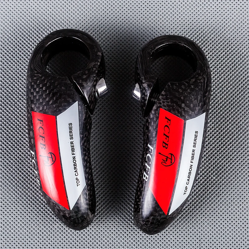 FCFB Carbon Fiber Bicycle Mountain Bar Ends Handlebar Bike MTB Small Auxiliary Handlebar Red
