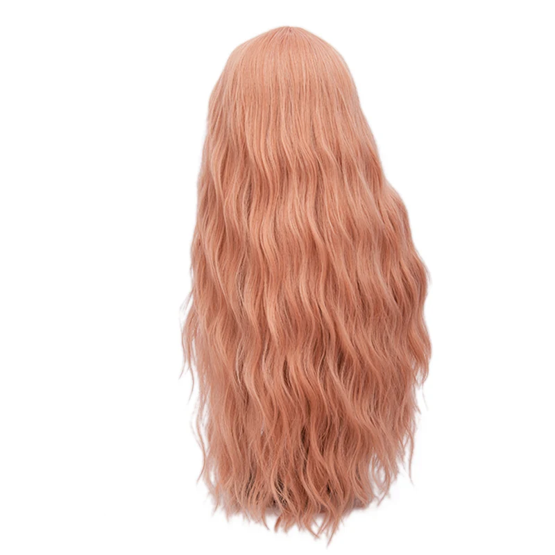 Golden pink MSIWIGS 70 см Длинные розовые волнистые парики Косплей натуральные синтетические женские светлые парики 29 цветов термостойкие волосы - Цвет: Golden pink