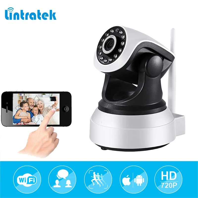 Lintratek 720 P Беспроводной IP Камера Wi Fi WI FI видеонаблюдения сигнализации дома Камеры
