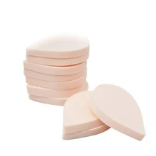 Профессиональный косметический макияж Губка косметическая Губка Блендер гладкой формы капель воды уход за кожей лица мыть Порошок Puff 10 шт.(розовый) розовый