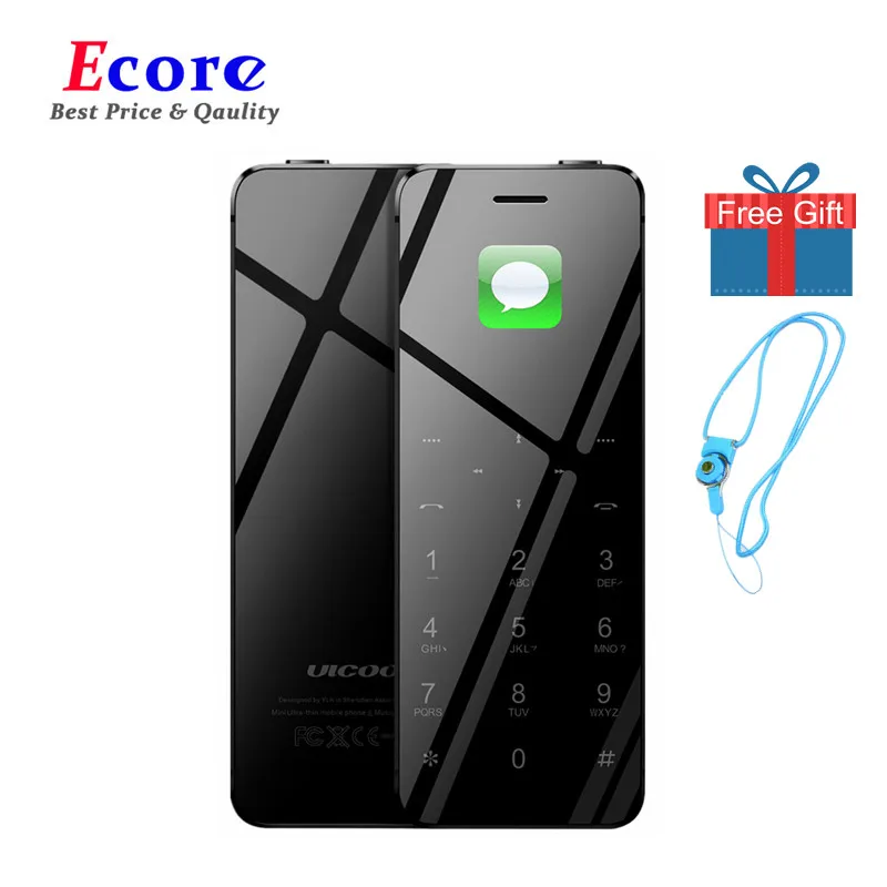 

Ulcool V36 Metal Body Bluetooth 2.0 Dialer Anti-lost Dual SIM Ultrathin Credit Card Mobile Cell Phone+Case +Screen Protector