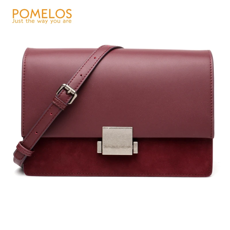 

POMELOS New Women Leather Handbags Vintage Versatile Shoulder Genuine Leather Bags For Women Small Flap Crossbody Messenger Bags