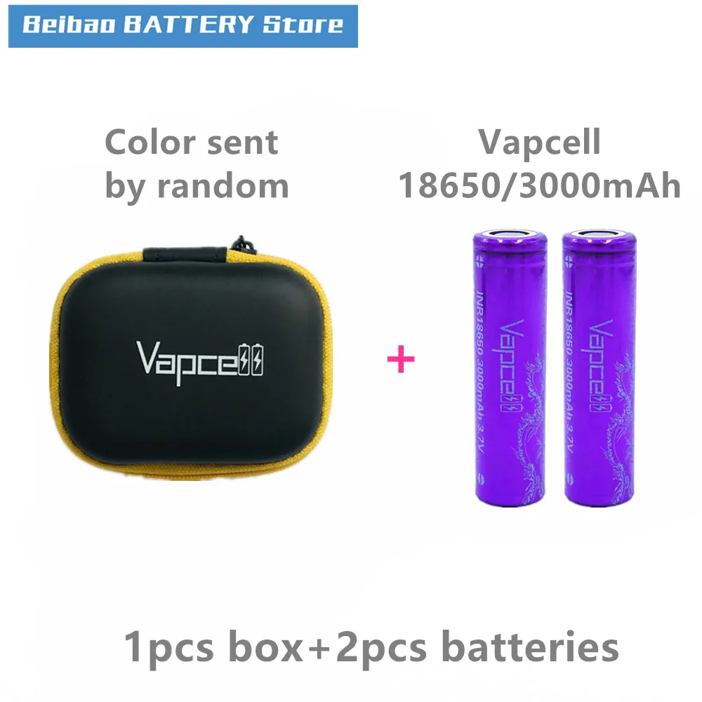 2шт VAPCELL 18650 3000mAh 3,7 V перезаряжаемая литиевая батарея высокой мощности непрерывная 20A vs keeppower дымовая E-CIG IMR батарея - Цвет: Синий