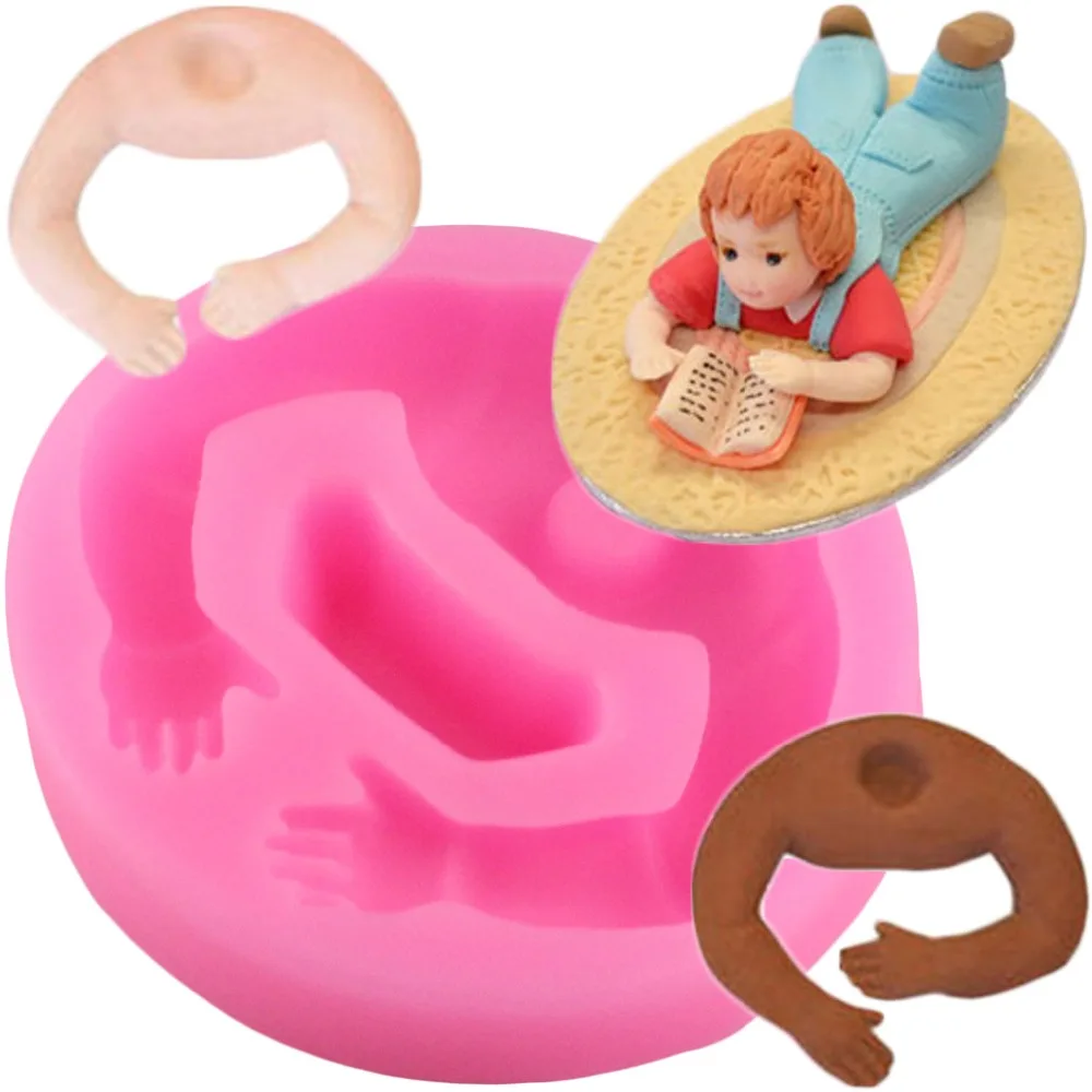 

3D Baby Body Silicone Mold Cupcake Fondant Mould DIY Baby Birthday Cake Decorating Tools Candy Clay Chocolate Gumpaste Moulds