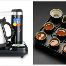 220 В 1000 Вт 0.8L Электрический чайник автоматическое водопоглощение Чай плита керамики Чай комплект резко чайник из камня 1,4 м перекачивающий шланг