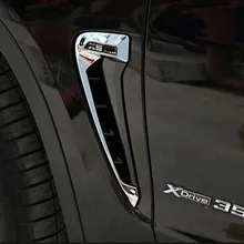 Крыло воздушный поток ABS наклейка боковое крыло Впускной крышки вентиляционных отверстий для BMW X5 F15 декоративная отделка поездки внешние аксессуары