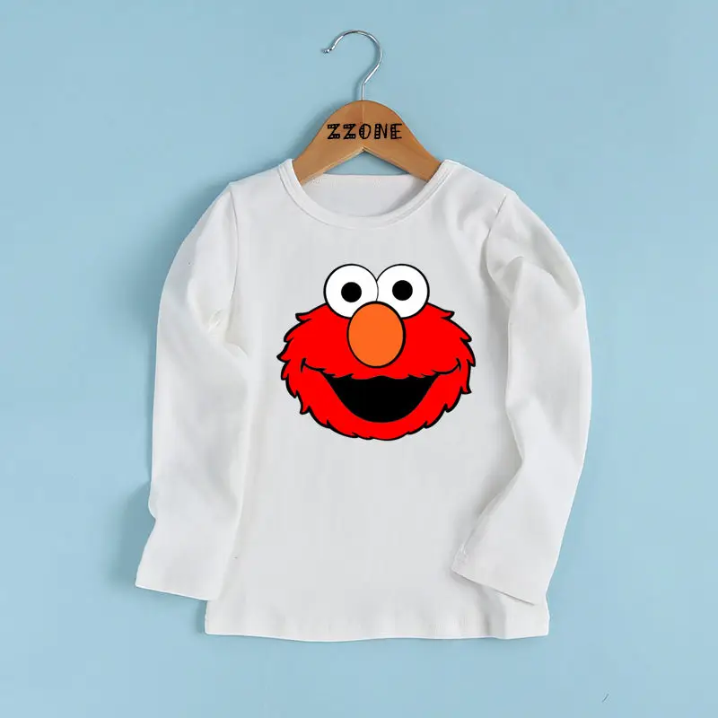 

Boys/Girls Cartoon Sesame Street Elmo Pattern Fashion T shirt Baby Casual Funny T-shirt Kids Cool Long Sleeve Clothes,LKP2413