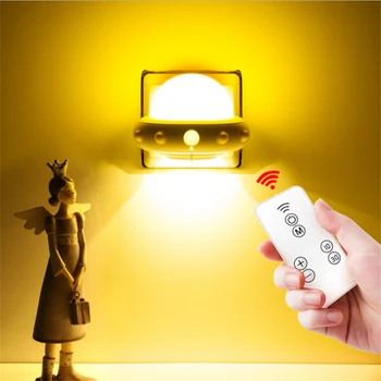 

Smart LED Nightlight Wireless Remote Control Lamp Charging Bedroom Kitchen Toilet Washroom Dimming Wall Lamps