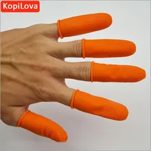 Kopilova 100 шт./упак. напальчники антистатические скольжения пальцев Прихватки для мангала резиновый палец кроватки для защиты пальцев