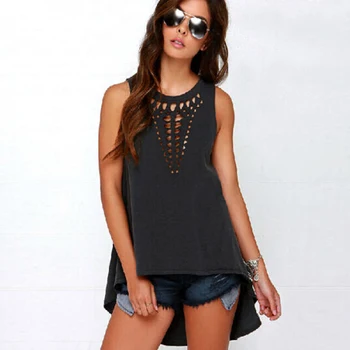 

Fashion 2XL XXXL Plus Size Summer Women Blouses Tops Women Clothing New Ladies Blouses Blusas Femininas black sleeveless blouse