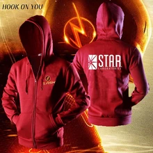 Die Flash-stern labors männer sweatshirt team spiel hoodies männer bequeme baumwolle freizeitjacke reißverschluss strickjacke homme