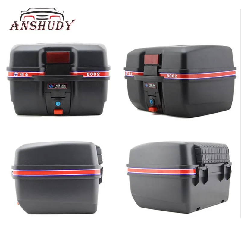 

Motorcycle Trunk Tail Top Box MotoBike Baul Chopper Luggage Bags Holder Storage Seat Scooter Rear Toolbox Racks