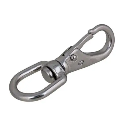 Swivel Eye Spring Snap Universal Hook Size 0 M4 304 Stainless Steel