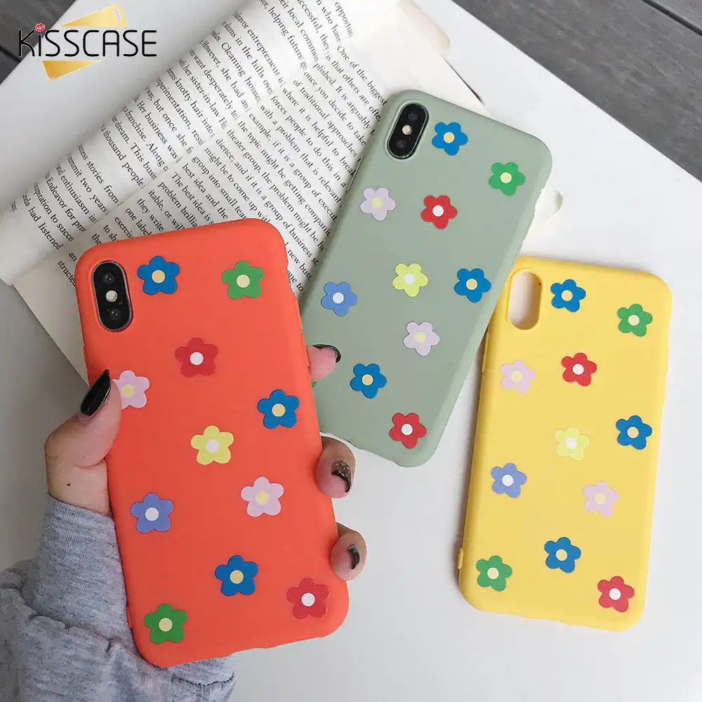 KISSCASE милые цветочные чехлы для телефонов iPhone 7 8 6S 6 Plus 5S SE Прекрасный чехол XR XS MAX X