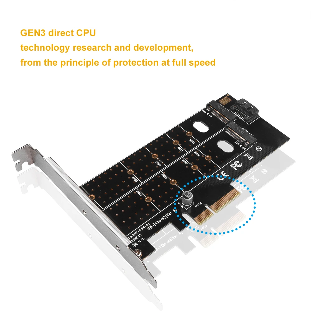 Kebidumei добавить на карты M.2 к PCIE адаптеру/PCI Express NVMe SSD NGFF к PCIE X4 M ключ B ключ двойной интерфейс карты расширения