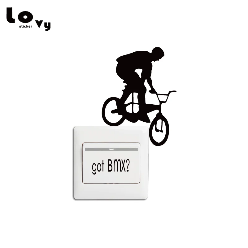 Got BMX Biking Vinyl Switch Sticker Funny Sports Wall Stickers for Bedroom Home Decor SW0224