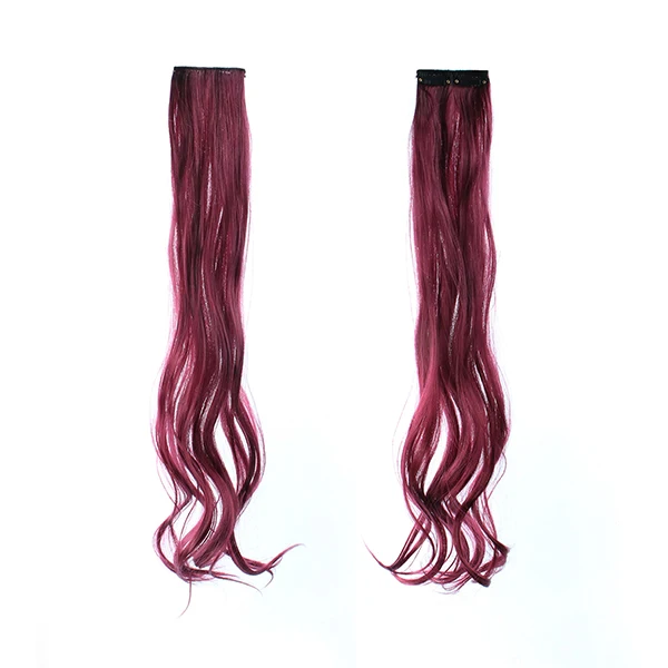 Similler One Piece Strips Colored Highlight Synthetic Hair Extensions Clip In Ombre 22\ Similler One Piece Strips Colored Highlight Synthetic Hair Extensions Clip In Ombre 22\