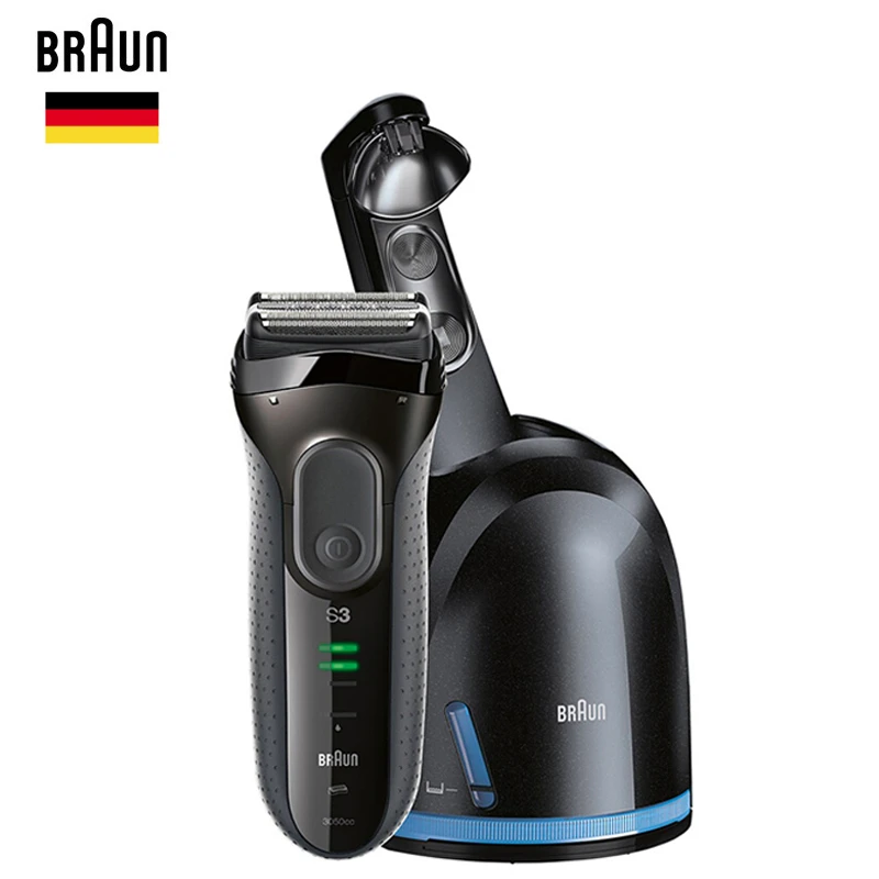 Braunn Shaver Series 3 Proskin 3050cc Razor For Men Beard Shaving Machine With Clean & System,black - Razors - AliExpress
