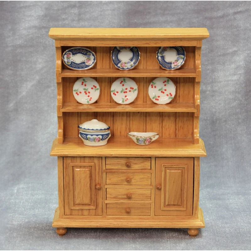 A01-X171 الأطفال هدية لعبة 1:12 دمية مصغرة الأثاث مصغرة rement دمية اكسسوارات DIY ثلاثة طوابق مجلس الوزراء خزانة