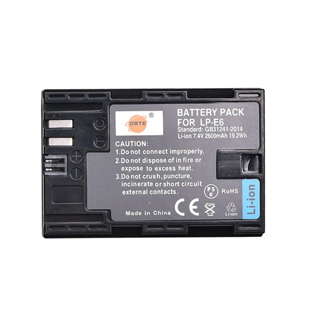 Billig DSTE 3x LP E6 LP E6 LP E6N lp e6n Batterie für Canon EOS 6D 7D 5DS 5DSR 5D Mark II 5D mark III IV 60D 60Da 70D 80D 90D