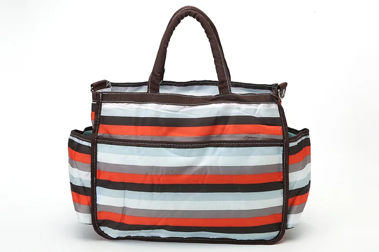 В полоску водостойкая большая емкость Детские сумка для подгузников дизайнерская сумка-тоут милая сумка для кормящих женщин Hobos